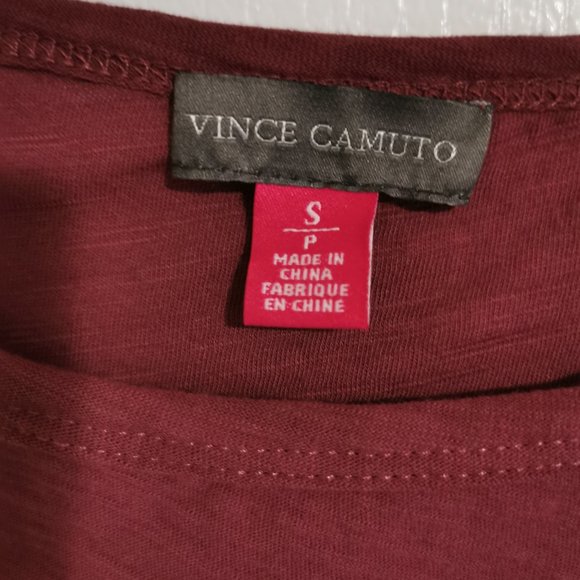 Vince Camuto Maroon Tiered Sleeve Ruffle Blouse - Picture 4 of 6